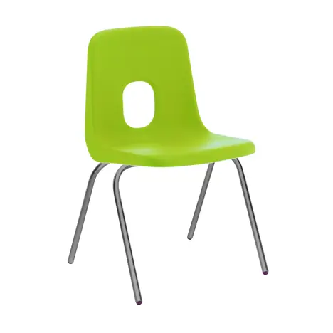 E Series Polypropylene Classroom Chair - 4 Grey Legs - Size EB - Acid